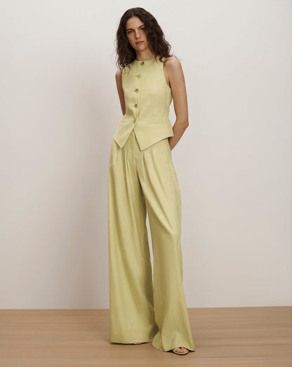 Veronica Beard | Hartwell Tailored Vest in Pistachio Pistachio