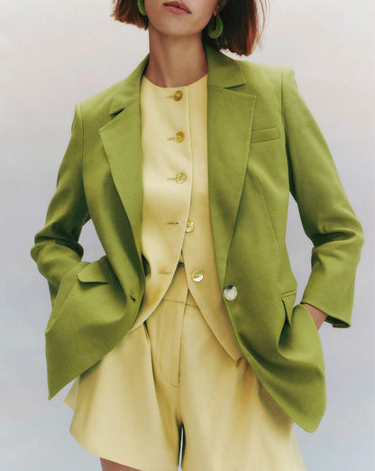 Veronica Beard | Hartwell Tailored Vest in Pistachio Pistachio