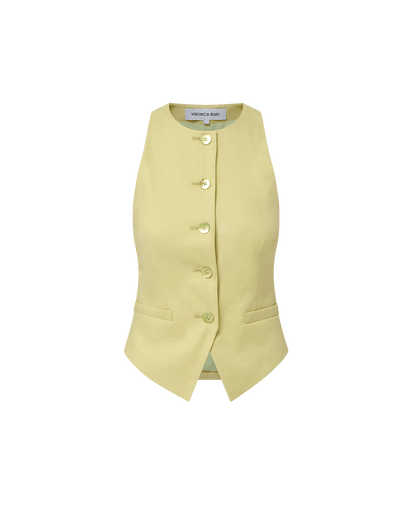 Veronica Beard | Hartwell Tailored Vest in Pistachio Pistachio