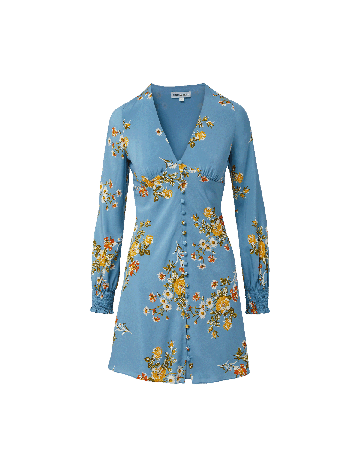 Veronica Beard | Gabria Floral Mini Dress in Blue River Multi Blue River Multi