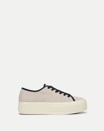 Veronica Beard | Truett Platform Sneaker in Sand & Navy Sand/Navy