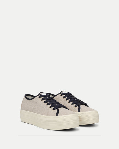 Veronica Beard | Truett Platform Sneaker in Sand & Navy Sand/Navy