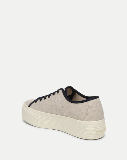 Veronica Beard | Truett Platform Sneaker in Sand & Navy Sand/Navy