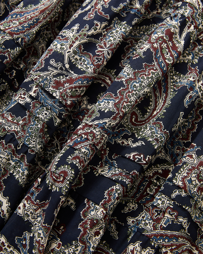 Veronica Beard | Heatheralyn Paisley Maxi Skirt in Navy Multi Navy Multi