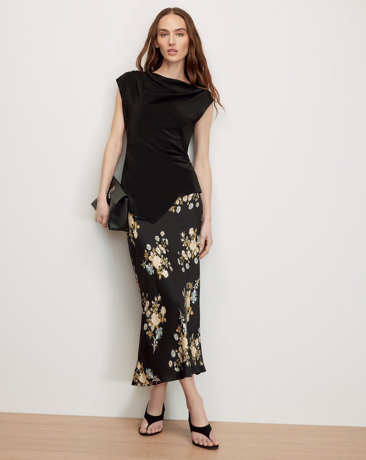 Veronica Beard | Yvonne Asymmetric Top in Black Black