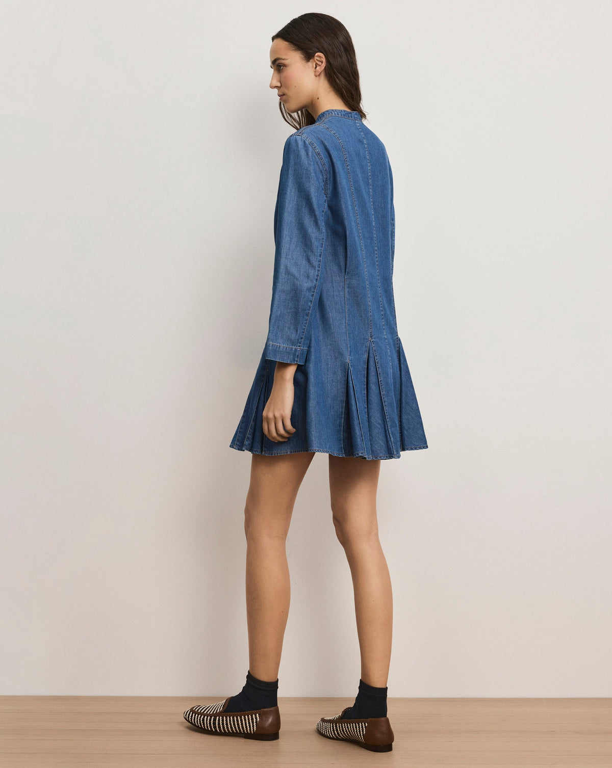 Veronica Beard | Korinda Mini Shirtdress in Blue Pool Party