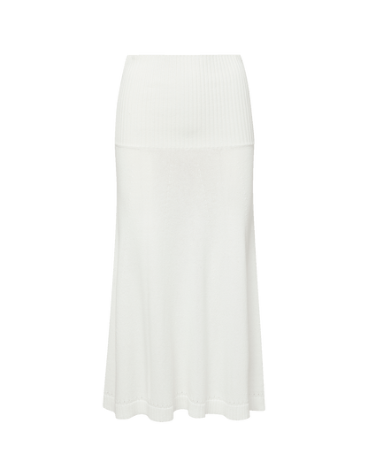 Veronica Beard | Cazian Knit Midi Skirt in Off-White Off-White