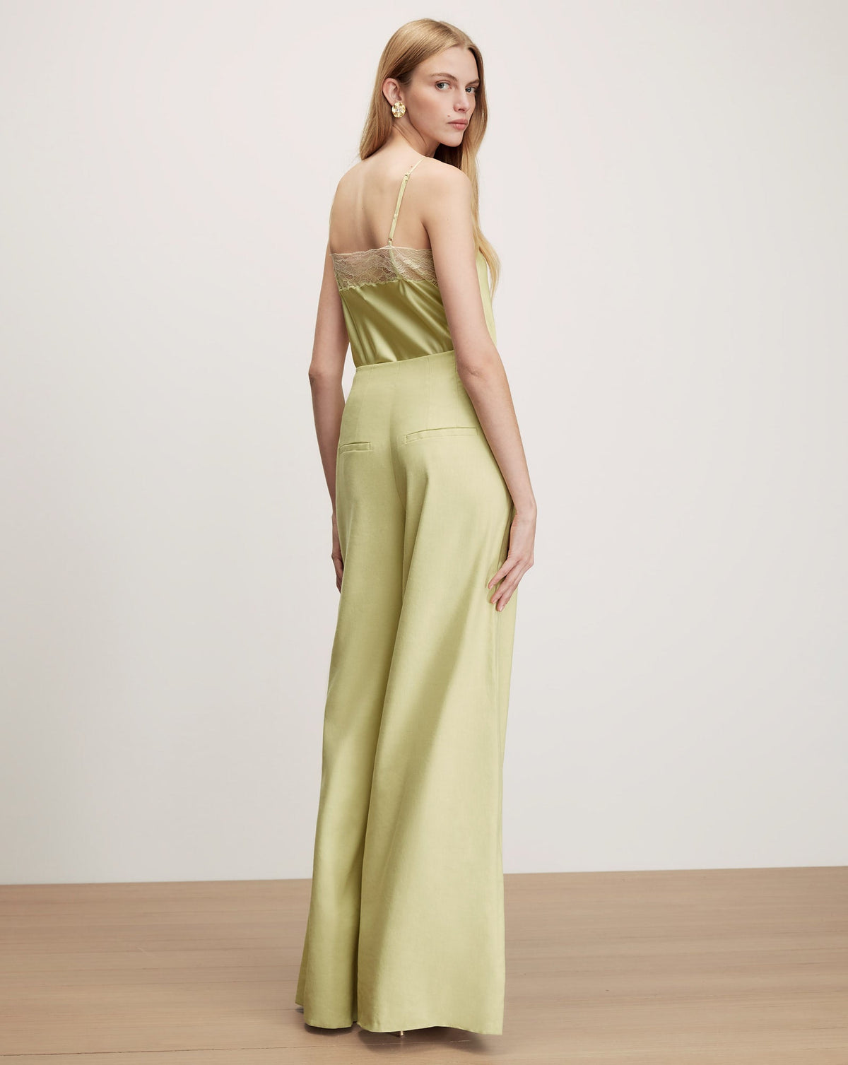 Veronica Beard | Johanan Stretch-Silk Camisole in Pistachio Pistachio