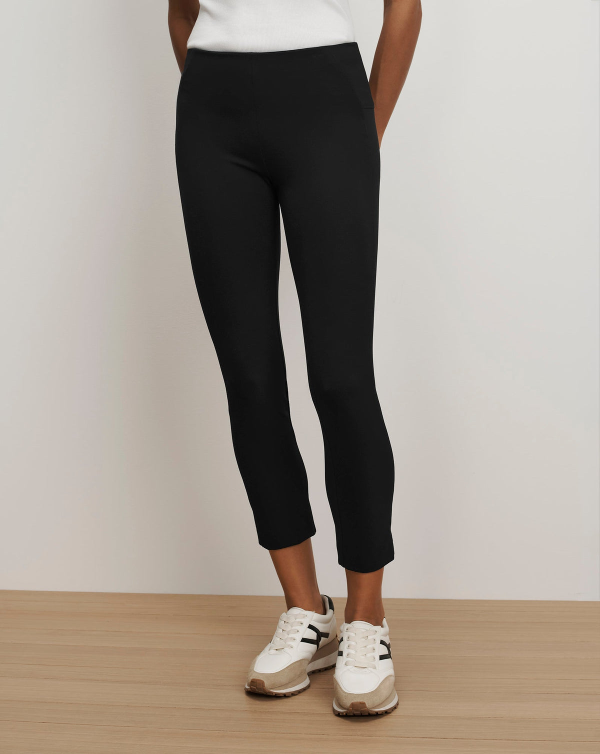 Veronica Beard | Zip Back Scuba Pant Black