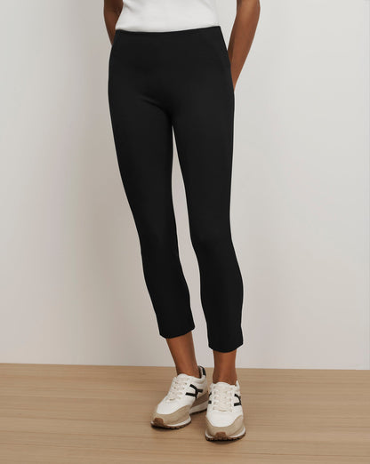 Veronica Beard | Zip Back Scuba Pant Black