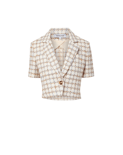 Veronica Beard | Montenegro Tweed Jacket in Ecru Multi Ecru Multi