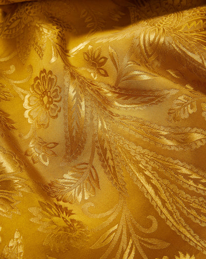 Veronica Beard | Ronin Wide-Leg Jacquard Pant in Gold Ochre Gold Ochre