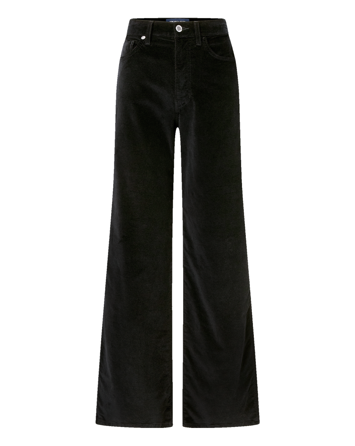 Veronica Beard | Taylor Velvet Wide-Leg Pant in Black Black