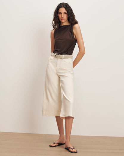 Veronica Beard | Otessa Boatneck Tank Top in Dark Mocha Dark Mocha
