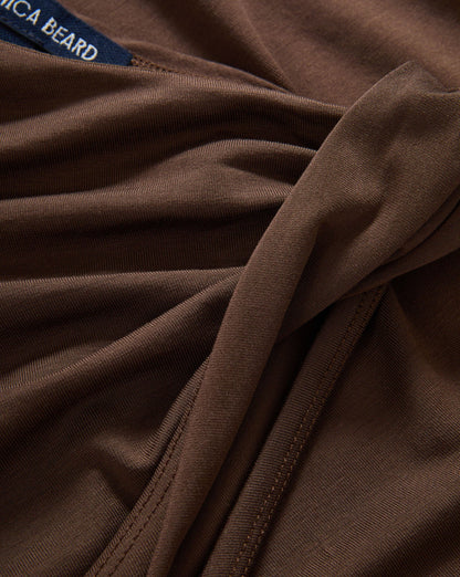 Veronica Beard | Otessa Boatneck Tank Top in Dark Mocha Dark Mocha