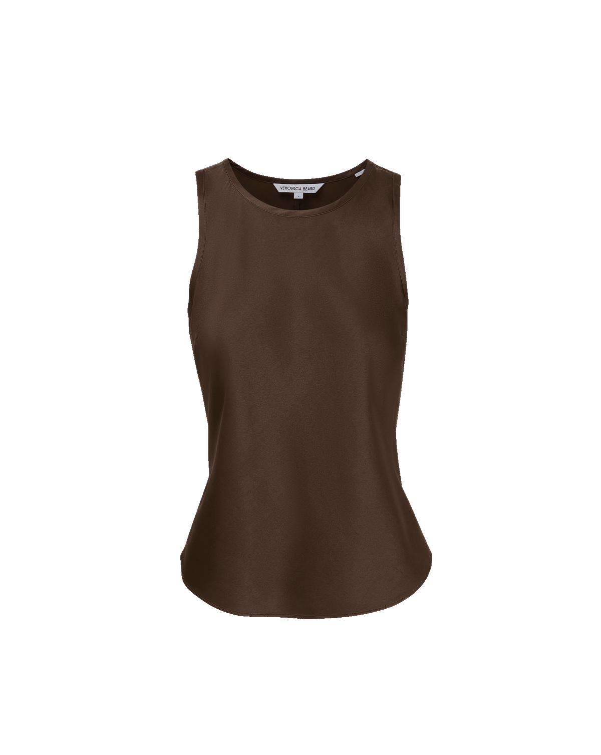 Veronica Beard | Sabrina Silk-Blend Tank Top in Dark Brown Espresso