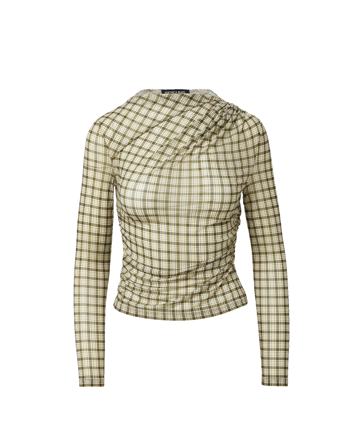 Veronica Beard | Nuvina Plaid Long-Sleeve Top in Loden Multi Loden Multi