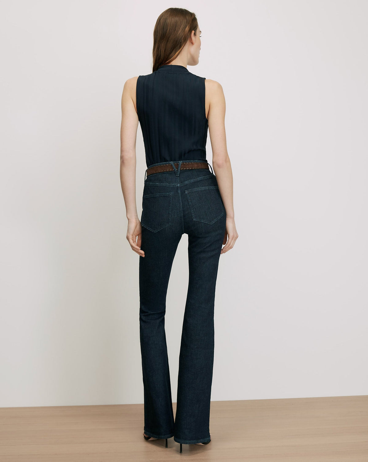 Veronica Beard | Evania V-Neck Tank Top in Navy Navy