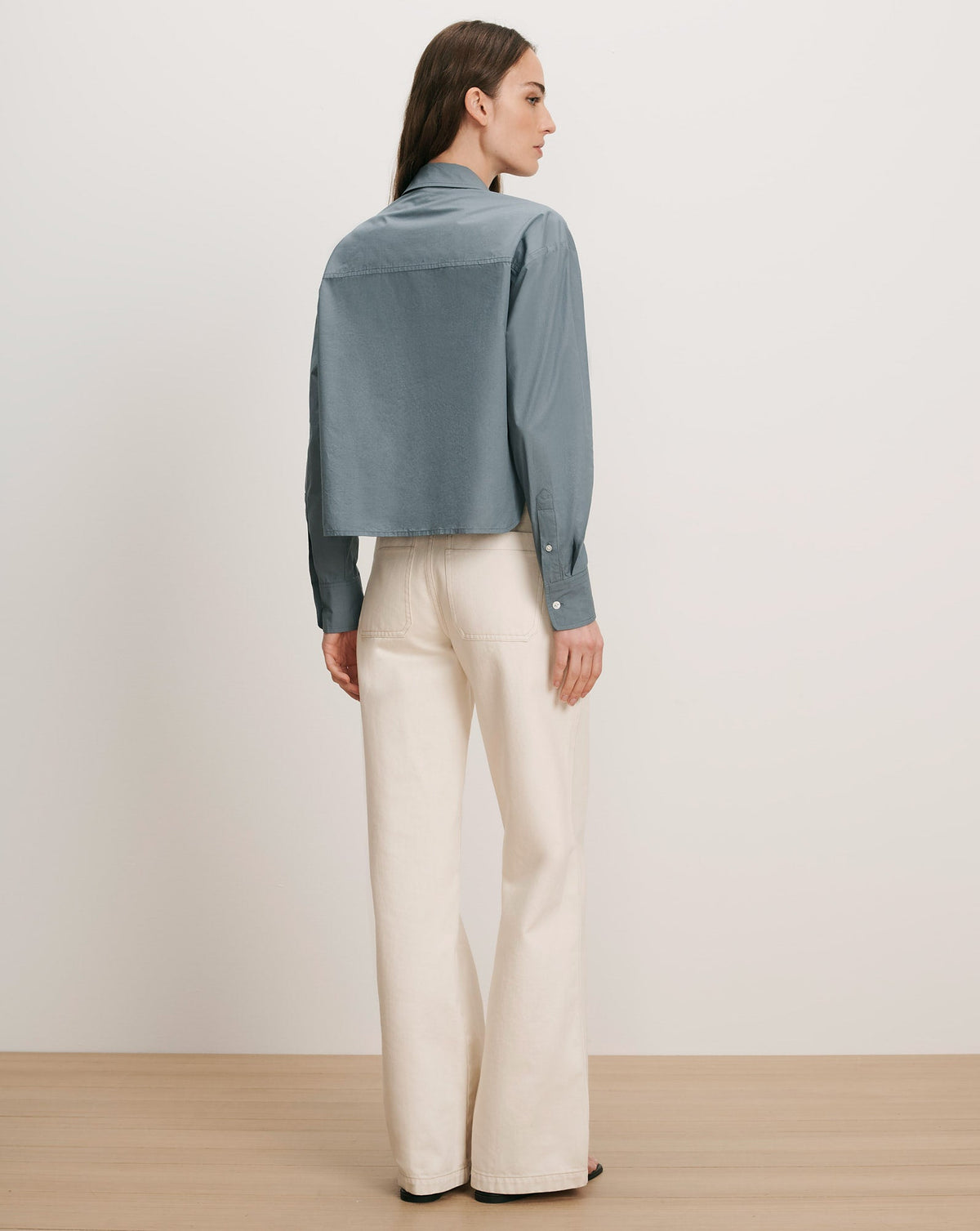 Veronica Beard | Aderes Beaded Button-Down Shirt in Blue Steel Blue Steel