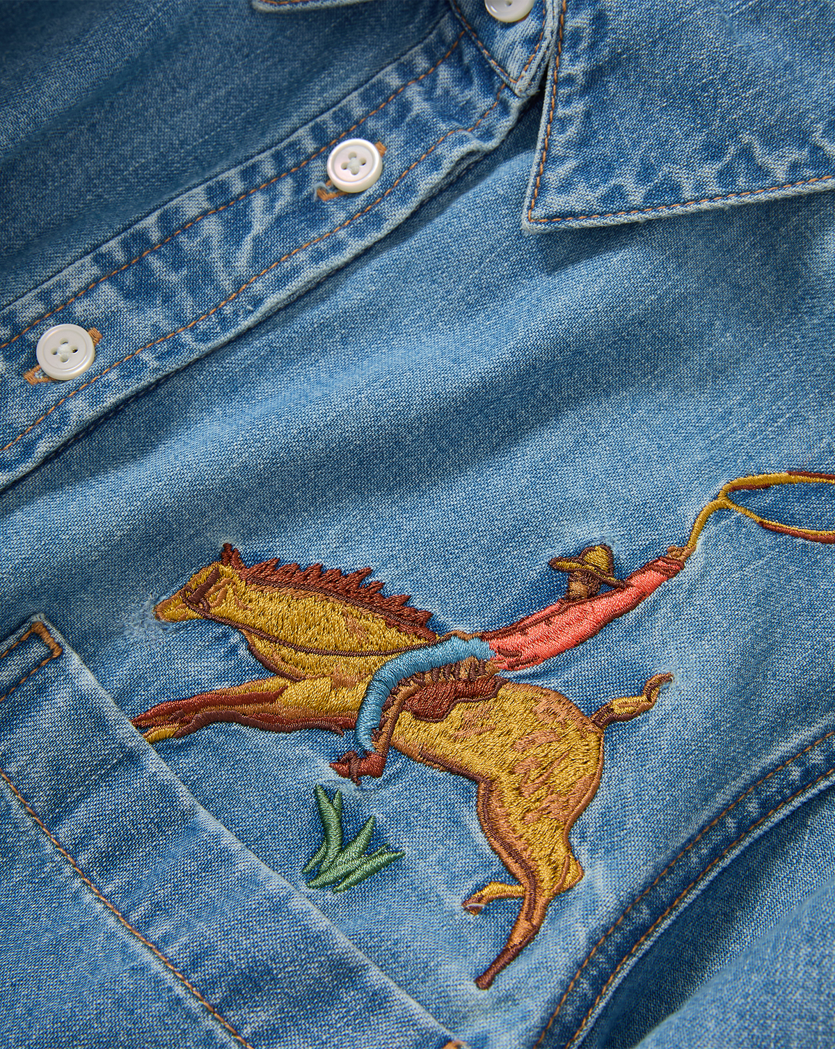 Veronica Beard | Spruce Button-Down Cowboy Shirt in Halo Blue Halo Blue