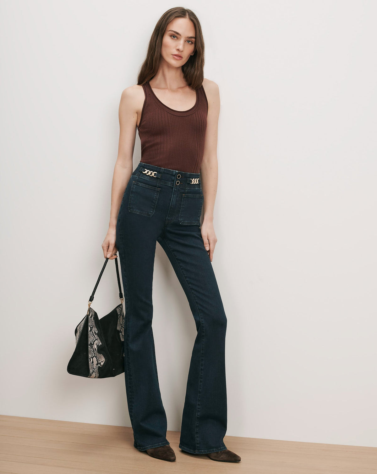 Veronica Beard | Birke Merino Wool Tank Top in Burgundy Burgundy