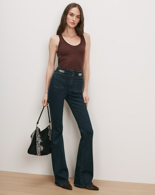 Veronica Beard | Birke Merino Wool Tank Top in Burgundy Burgundy