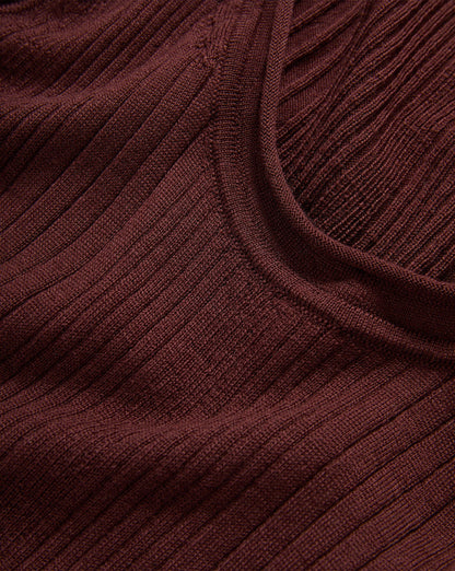 Veronica Beard | Birke Merino Wool Tank Top in Burgundy Burgundy
