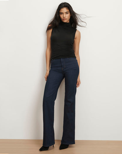 Veronica Beard | Mylie Mock-Neck Tank Top in Black Black