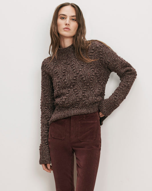 Veronica Beard | Tati Wool-Blend Sweater in Burgundy Multi Burgundy Multi