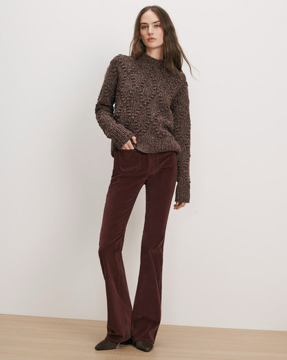 Veronica Beard | Tati Wool-Blend Sweater in Burgundy Multi Burgundy Multi