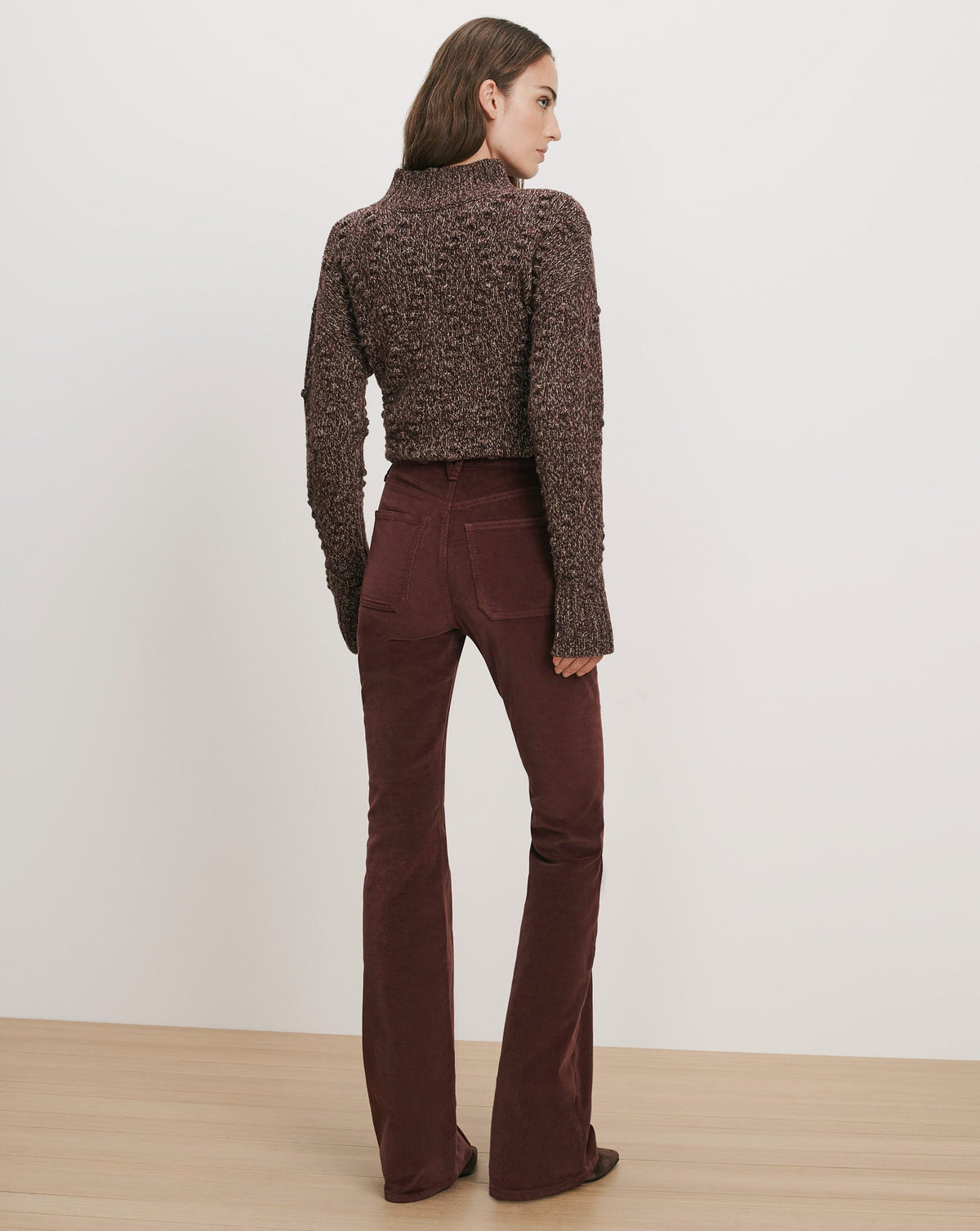 Veronica Beard | Tati Wool-Blend Sweater in Burgundy Multi Burgundy Multi