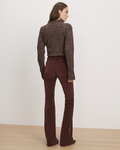 Veronica Beard | Tati Wool-Blend Sweater in Burgundy Multi Burgundy Multi