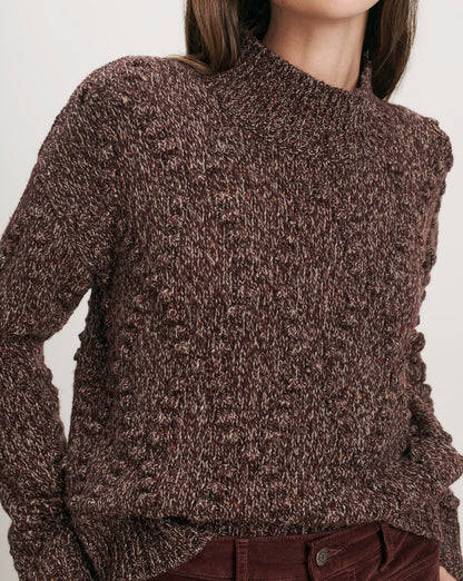 Veronica Beard | Tati Wool-Blend Sweater in Burgundy Multi Burgundy Multi