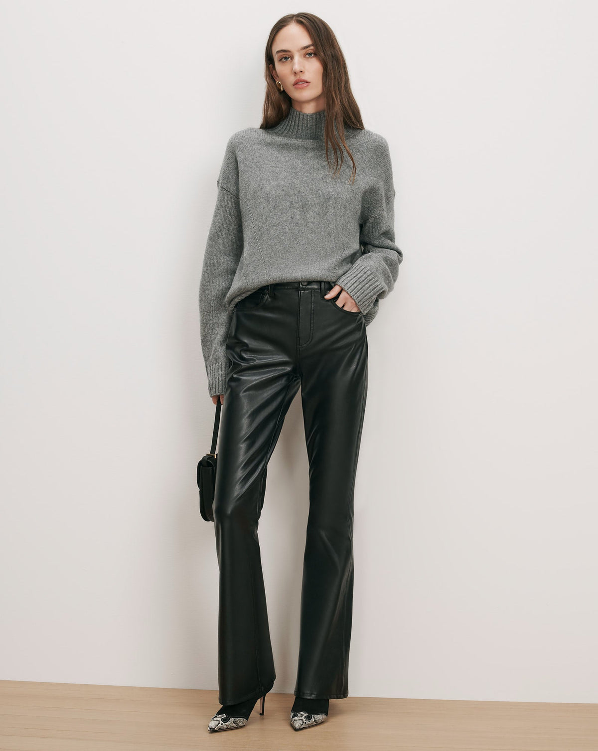 Veronica Beard | Journey Wool-Cashmere Sweater in Medium Heather Grey Medium Heather Grey