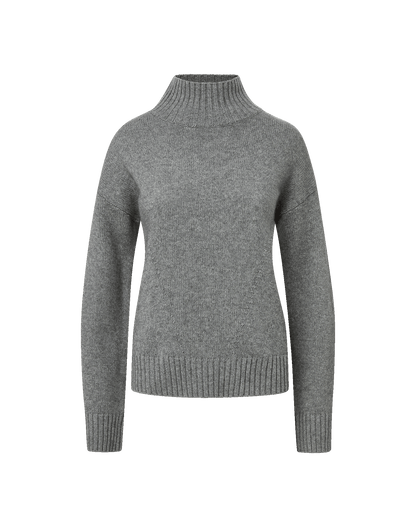 Veronica Beard | Journey Wool-Cashmere Sweater in Medium Heather Grey Medium Heather Grey
