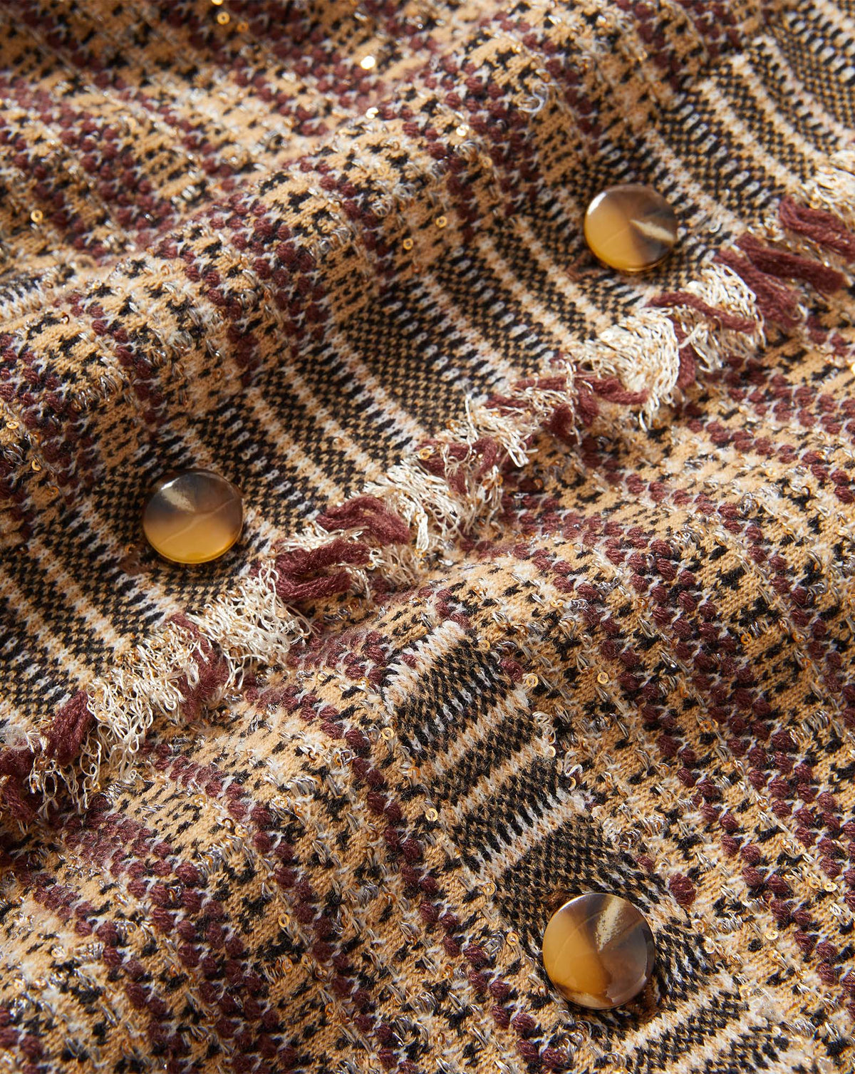 Veronica Beard | Sariyah Knit Jacket in Burgundy Bouclé Burgundy Multi