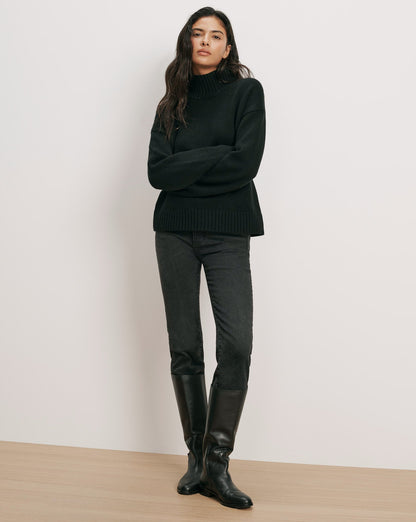 Veronica Beard | Journey Wool-Cashmere Sweater in Black Black