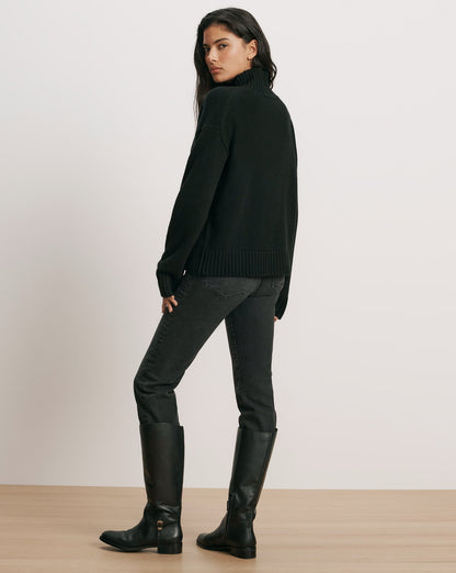 Veronica Beard | Journey Wool-Cashmere Sweater in Black Black