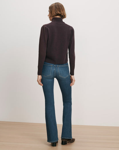 Veronica Beard | Solene Cashmere Cardigan in Dark Purple Dark Eggplant