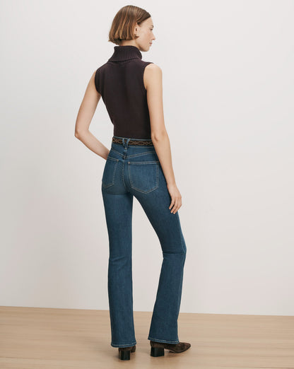 Veronica Beard | Mazzy Cashmere Sleeveless Sweater in Dark Purple Dark Eggplant