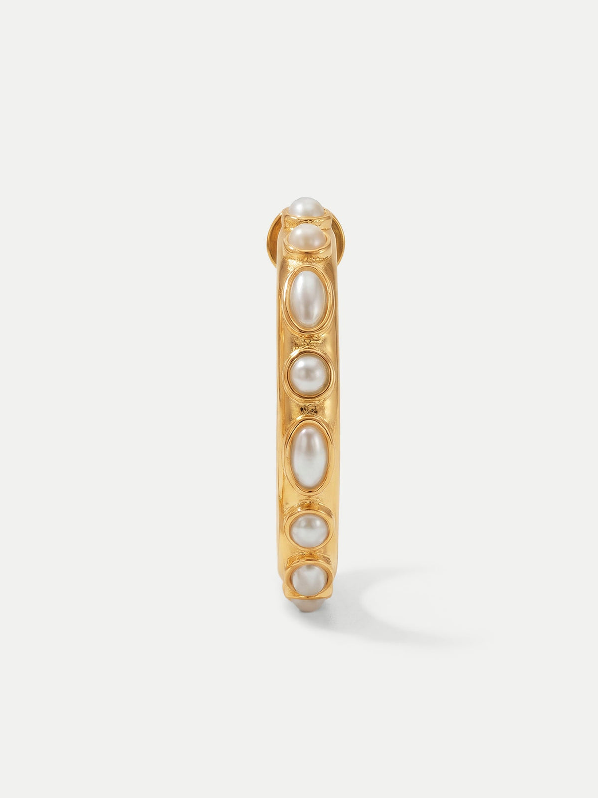 Veronica Beard | Pearl Hoop Earring in Gold/Pearl Gold/Pearl