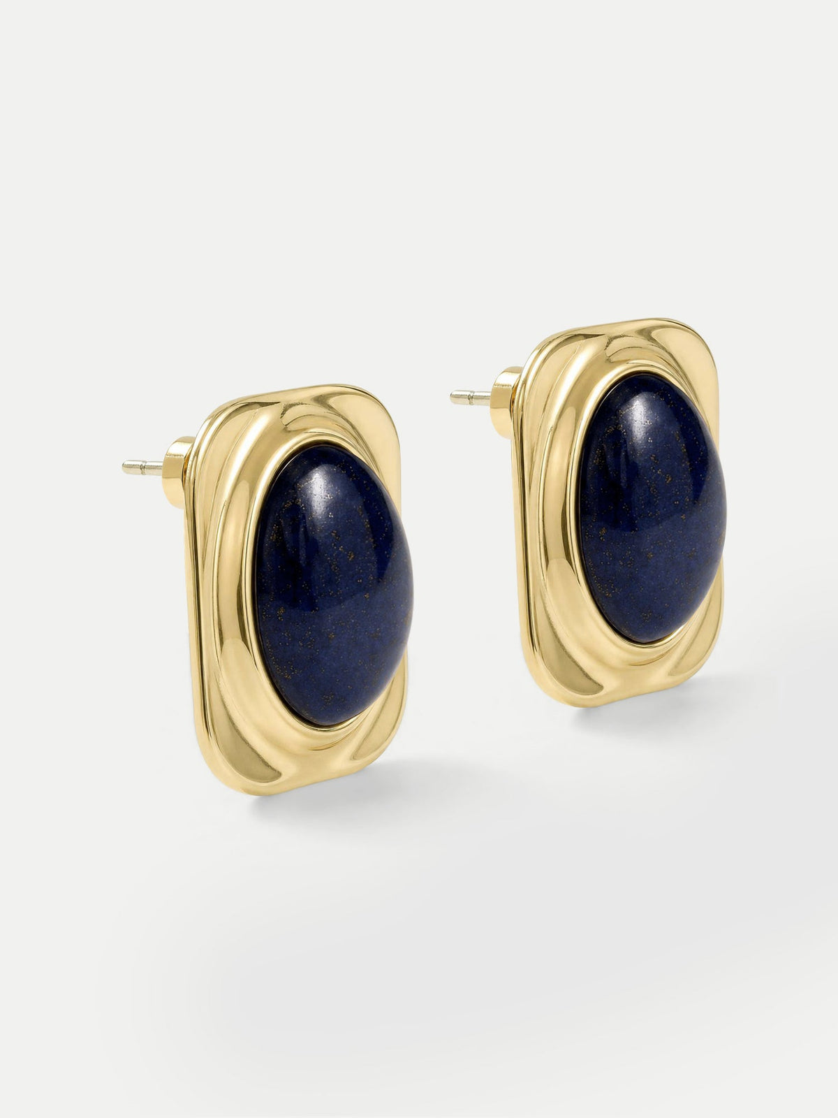 Veronica Beard | Lapis Post Earring in Gold/Navy Gold/Navy