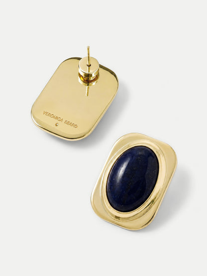 Veronica Beard | Lapis Post Earring in Gold/Navy Gold/Navy