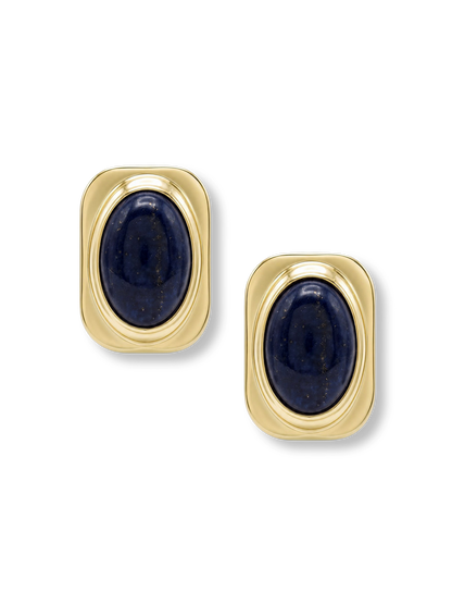 Veronica Beard | Lapis Post Earring in Gold/Navy Gold/Navy
