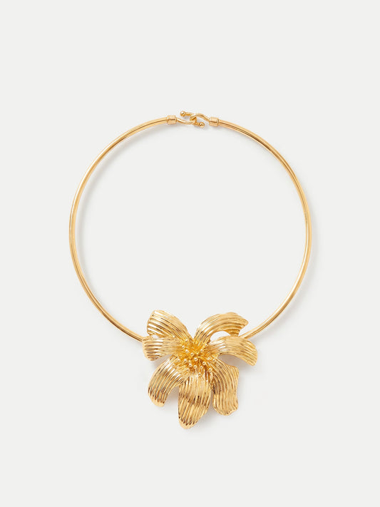 Veronica Beard | Flower Collar Necklace in Gold Gold