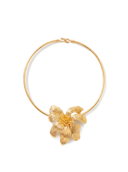 Veronica Beard | Flower Collar Necklace in Gold Gold