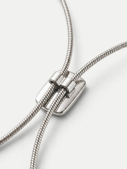 Veronica Beard | Lapis Cabochon Bolo in Silver/Navy Silver/Navy