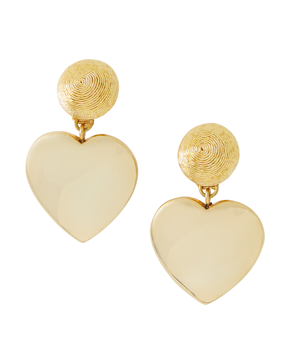 Veronica Beard | Mini Cora Earrings | Clip Backing in Gold Gold