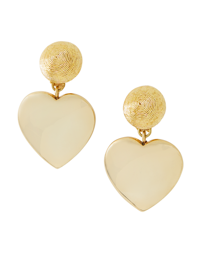 Veronica Beard | Mini Cora Earrings | Clip Backing in Gold Gold