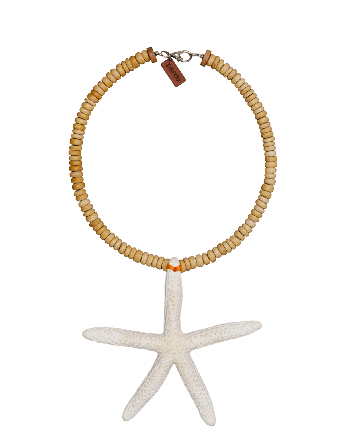 Veronica Beard | Estrella Tropica Starfish Necklace in Tan/White Tan/White